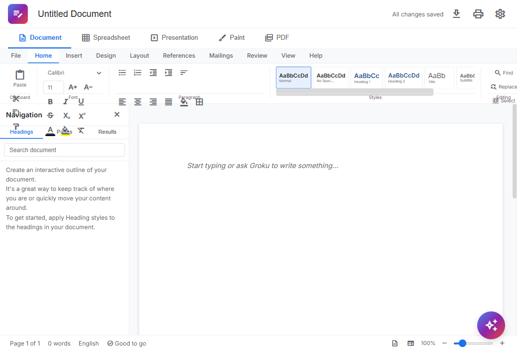 Grok Notepad Screenshot